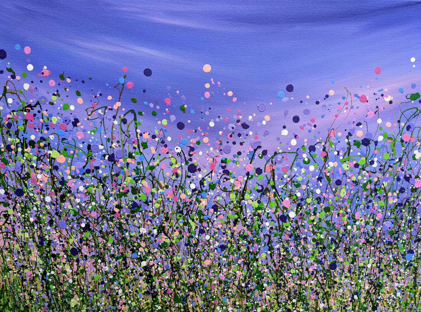 Wrapped Up In A Daydream #17, meadow art, original art, affordable art - Contemporary Painting by Lucy Moore