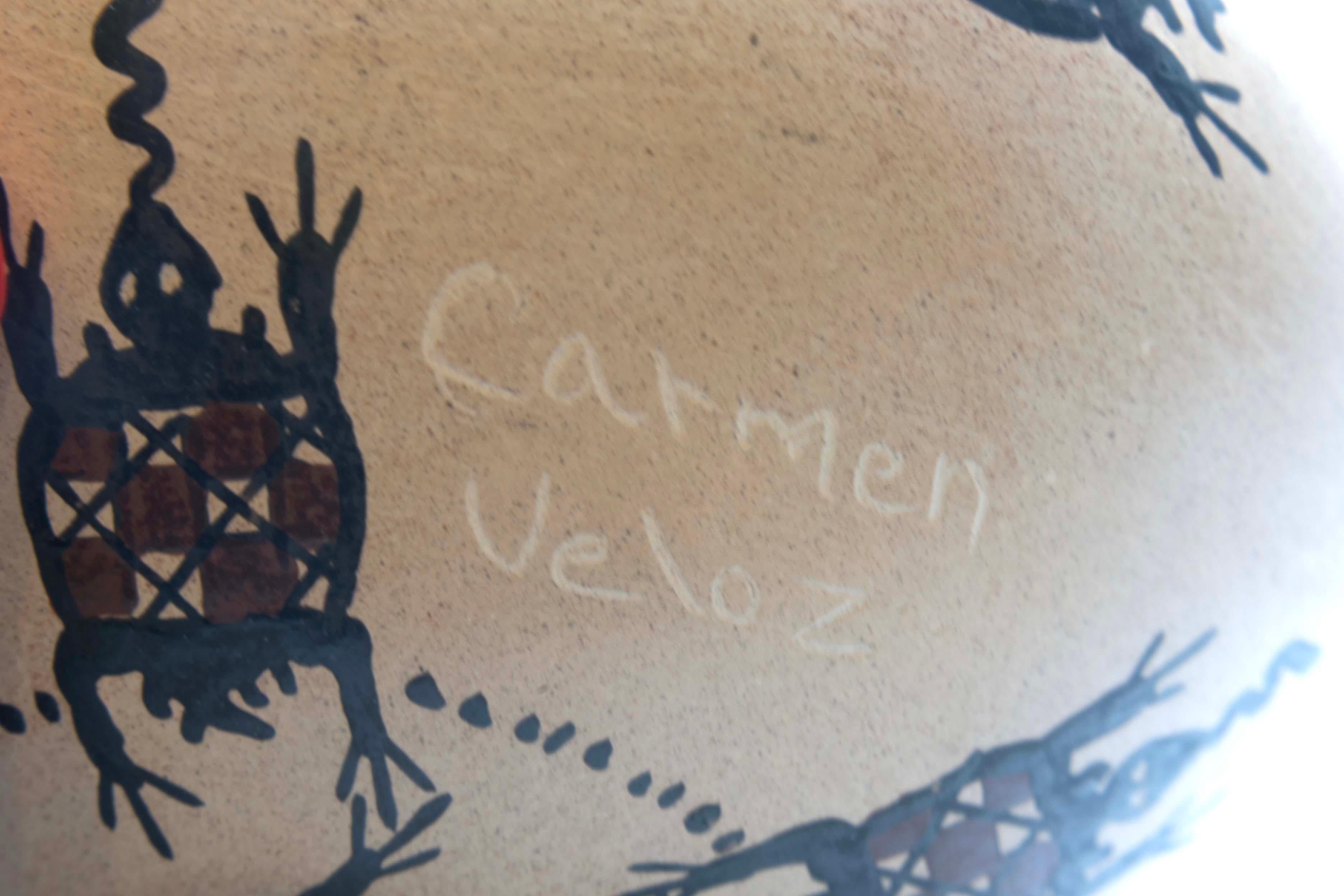 Lucy R. Suina Cochiti, Avelia & Anderson Peynetsa, & Carmen Veloz Signed Pueblo 11