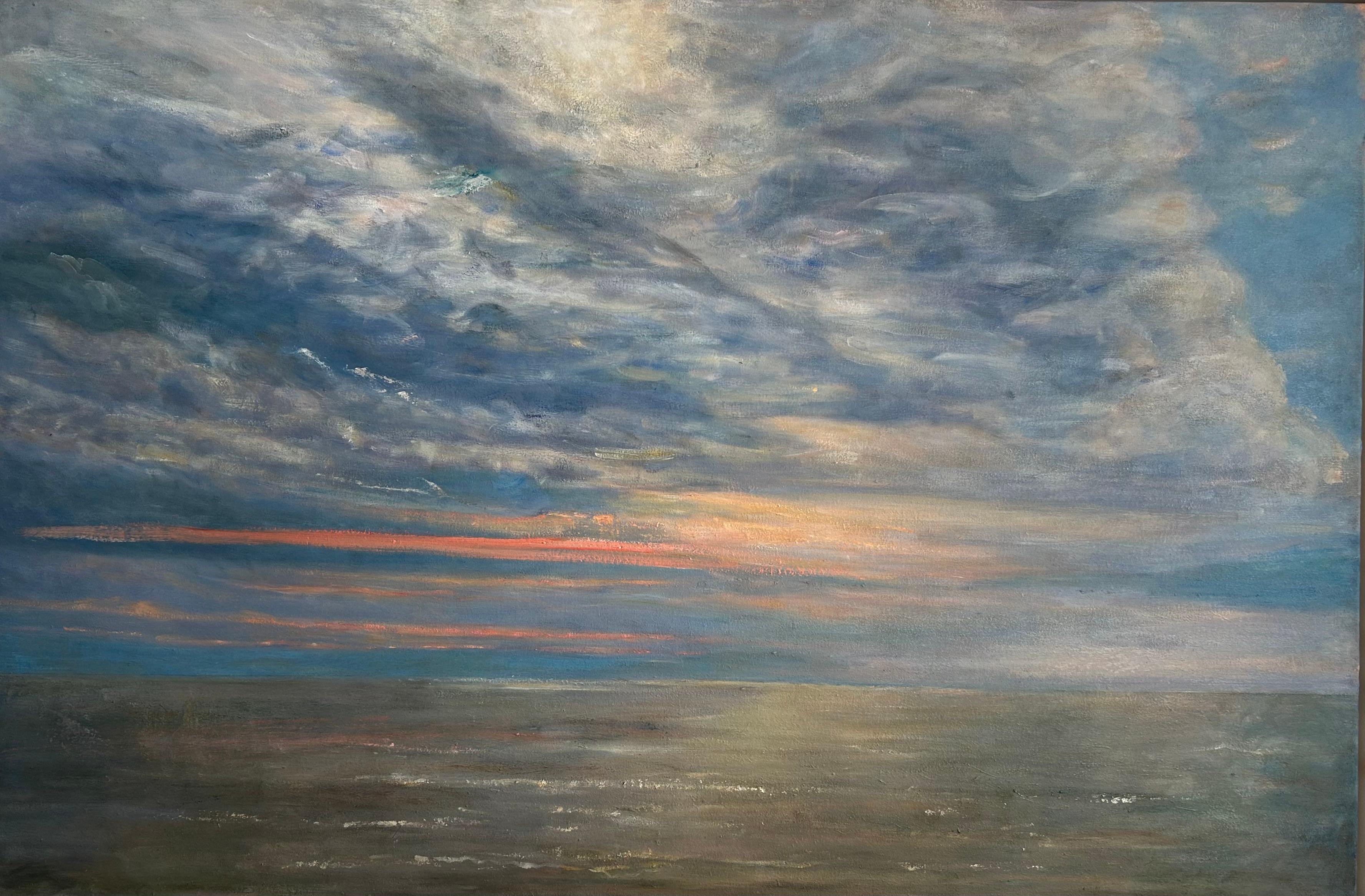 Lucy Reitzfeld Landscape Painting - Clouds and the Sea