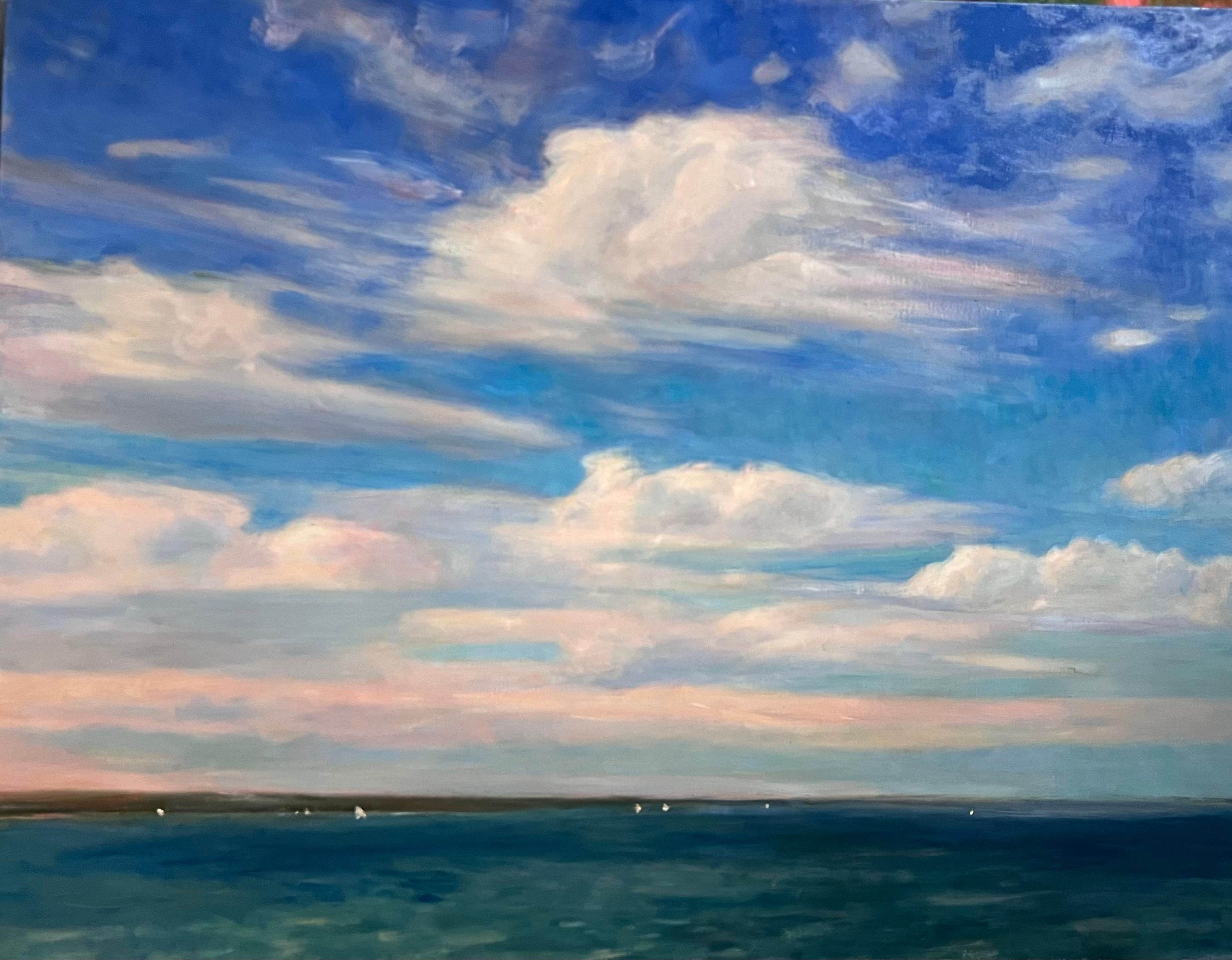 Lucy Reitzfeld Landscape Painting - Sailing