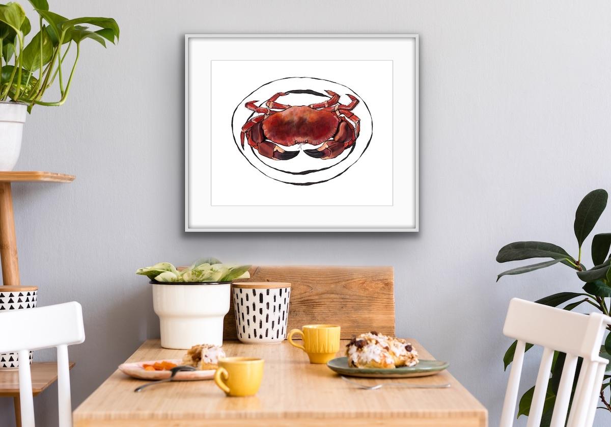 Granchio, Lucy Routh, Quadro originale, Vendita di arte animale, Arte illustrativa - Print di Lucy Routh 