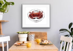 Crab, Lucy Routh, Original painting, Animal art for sale, illustrative art