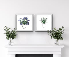 Diptyque des cloches bleues et des gouttes de neige