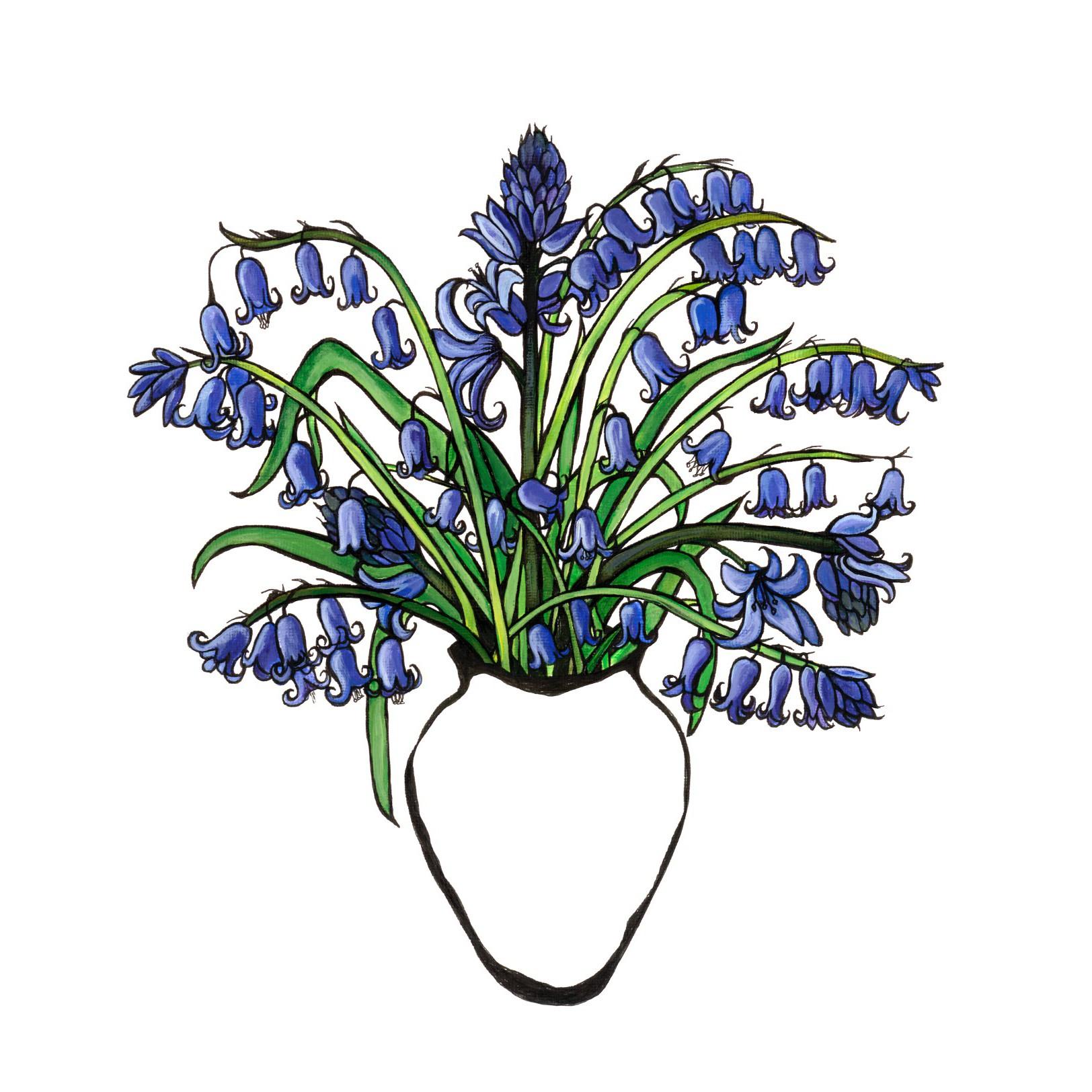 Diptychon über Glockenblumen und Schneeglöckchen
Gesamtgröße der Platte: H80 x B80

Lucy Routh - Blauglocken
Inspiriert von der Natur und der Schönheit alltäglicher Gegenstände. Ich kombiniere traditionelle Stillleben mit einem zeitgenössischen Stil