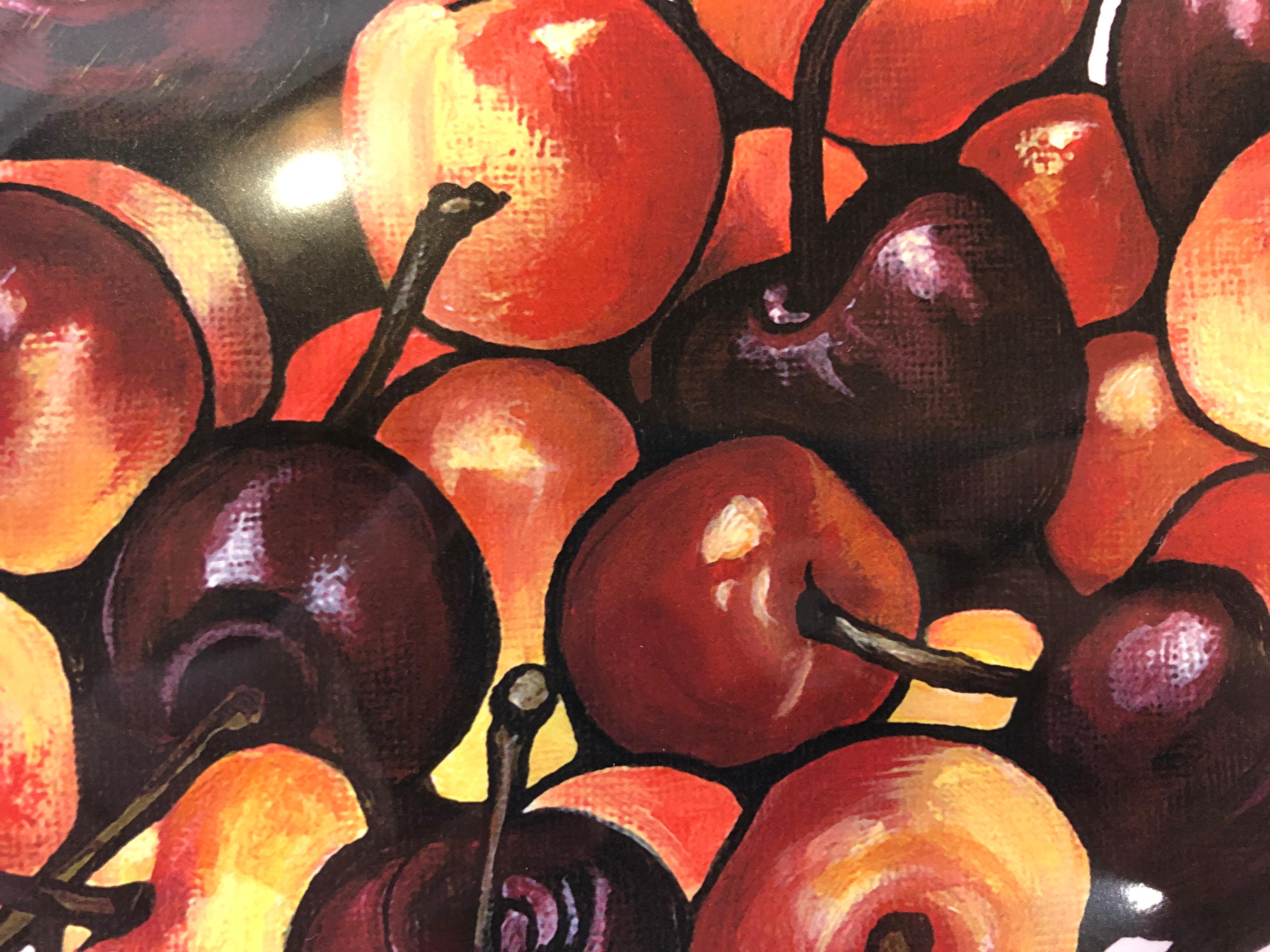 Lucy Routh, Cherries, Affordable limited edition prints For Sale 1