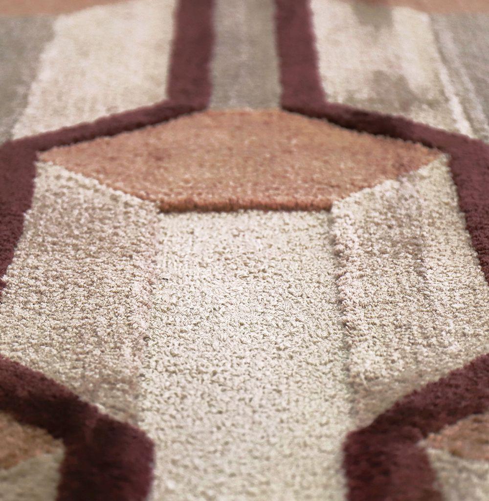 With unique lines and unmistakable shapes, Lucy is a rug inspired in geometrical shapes and shades of pastel pink that make this astonishing lounge piece.

Technique: Hand-tufted
Material: Natural wool, botanical silk.

Custom dimensions under