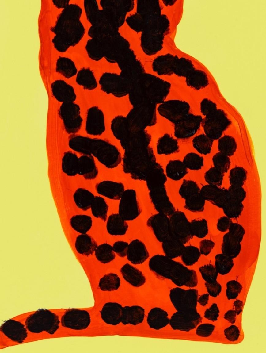 Servalo giallo, Lucy Sheridan, Quadro originale, Quadro di animali, 2022 in vendita 4