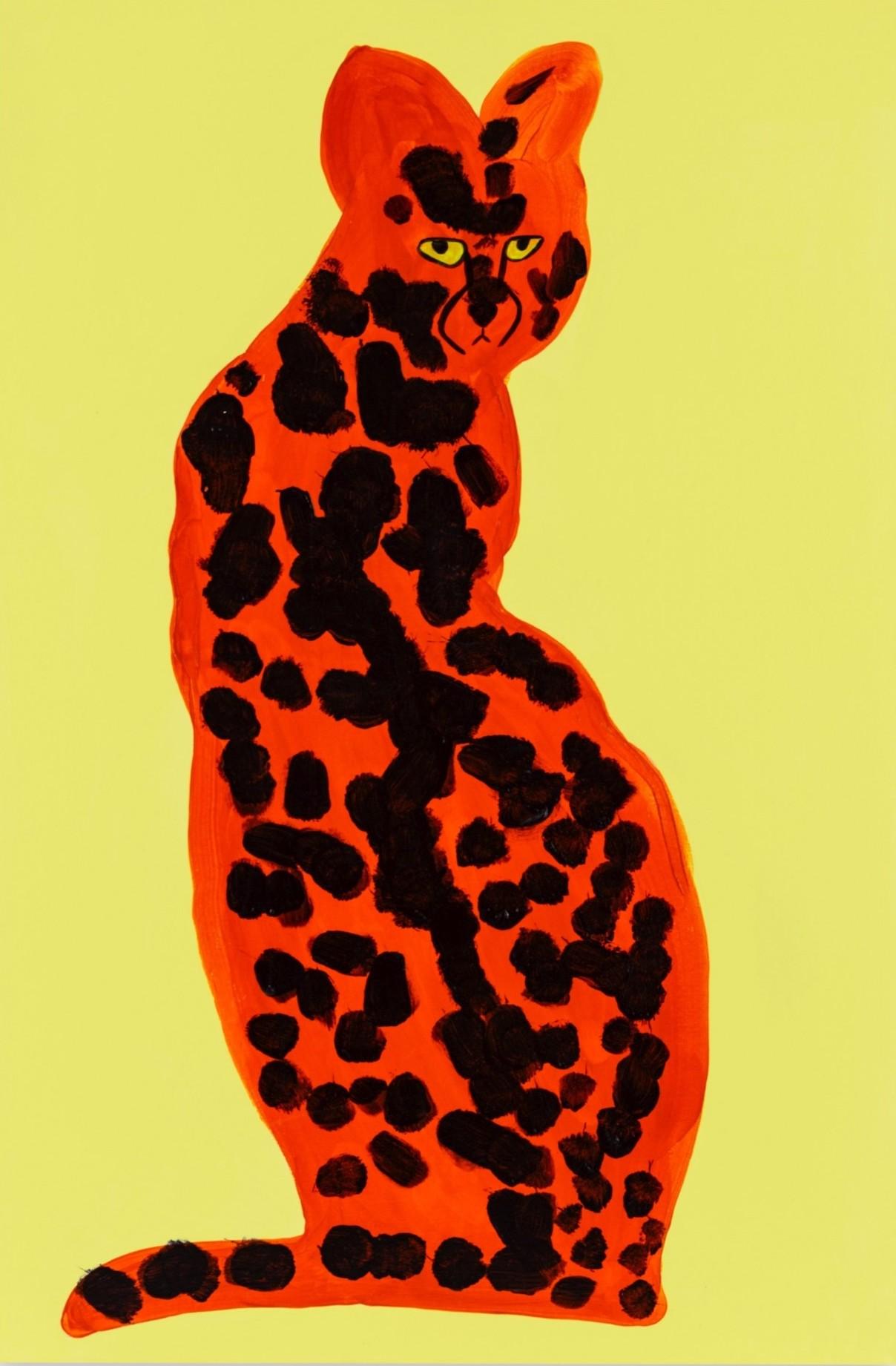 Servalo giallo di Lucie Sheridan [2022]
originale e firmato a mano dall'artista 
Acrilico su tela
Dimensioni dell'immagine: H. 76,2 cm x L. 50,8 cm
Dimensioni complete dell'opera senza cornice: H. H. 50,8 x 76,2 cm x L. 76,2 cm x P. 50,8