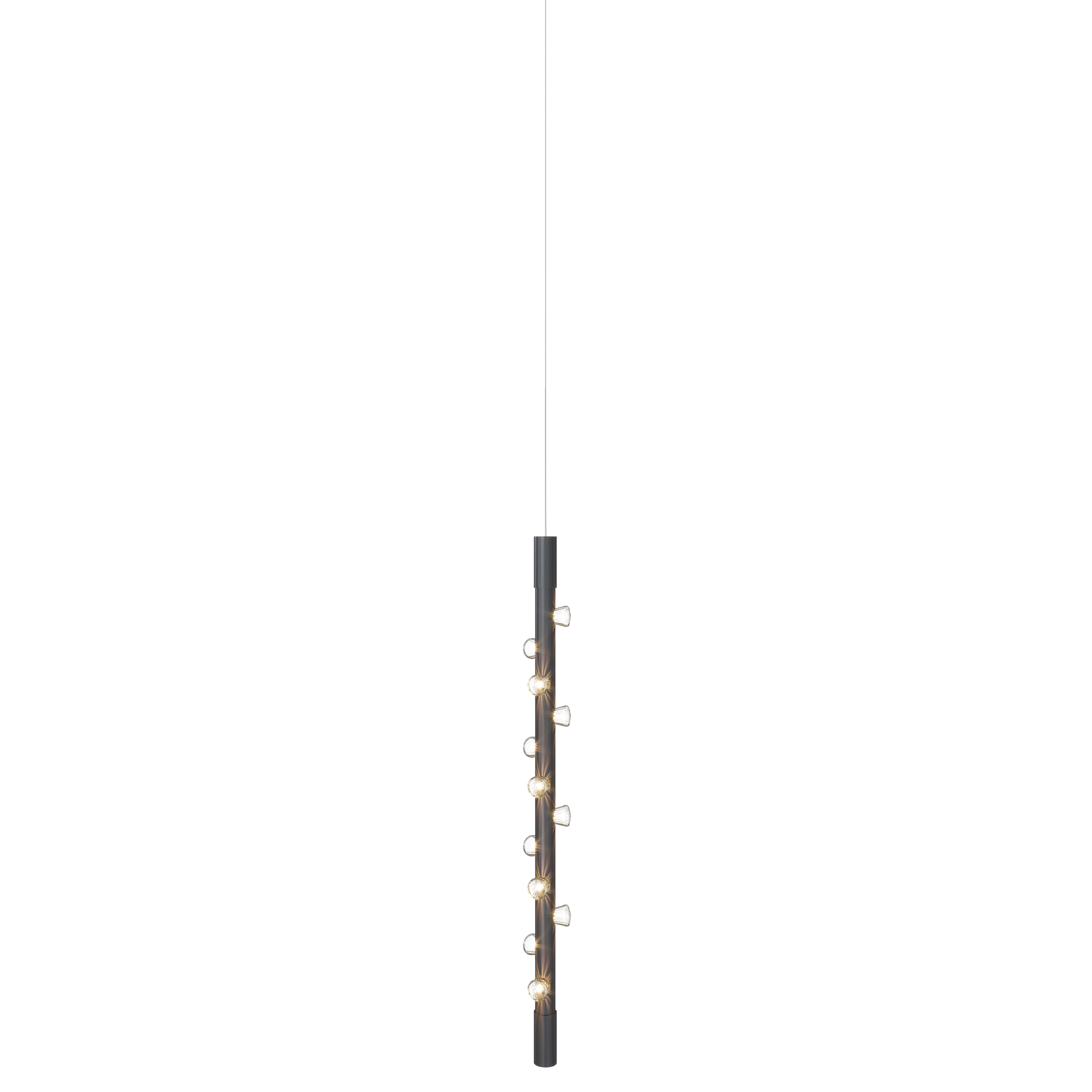 Lucy Pequeña Lámpara Colgante Vertical Contemporánea de Aluminio Bronce by JSPR Holandés en venta
