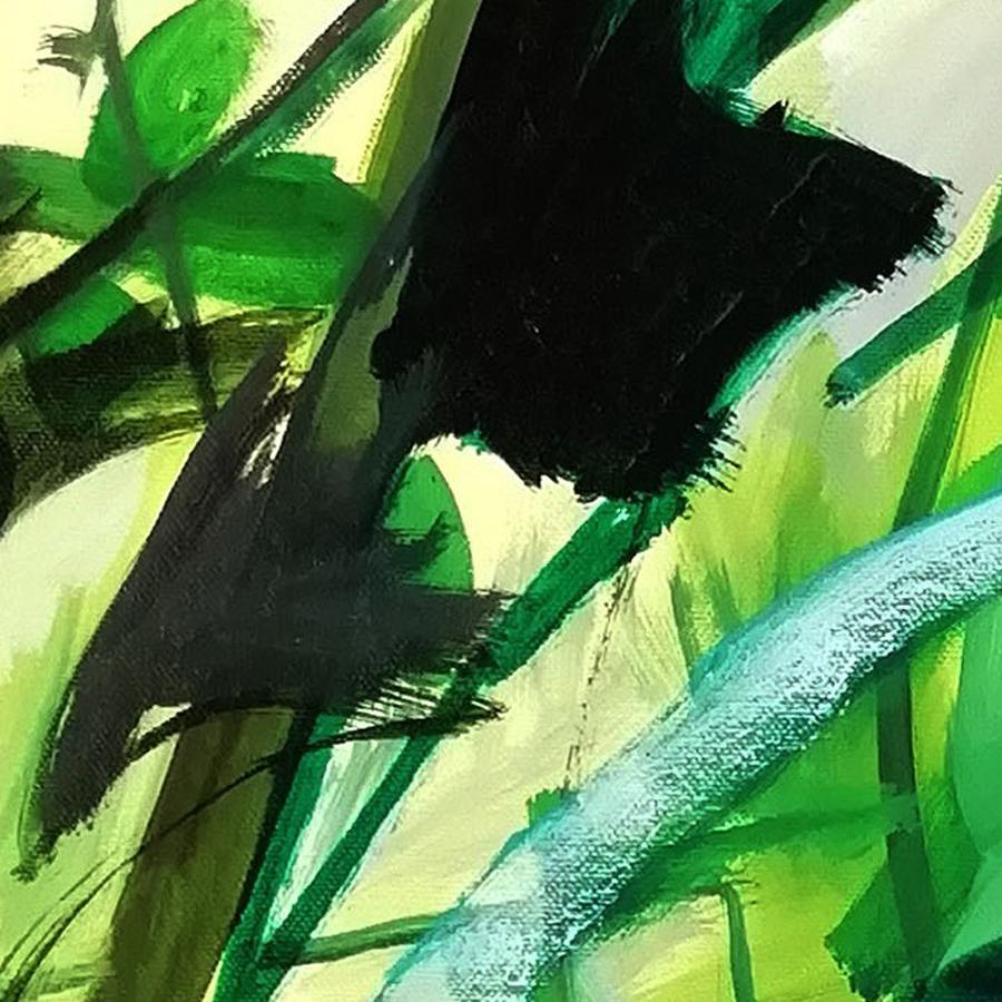 Riverlight, Oil on Board, 100x75cm, 2018 - Contemporary Painting by Lucy Smallbone