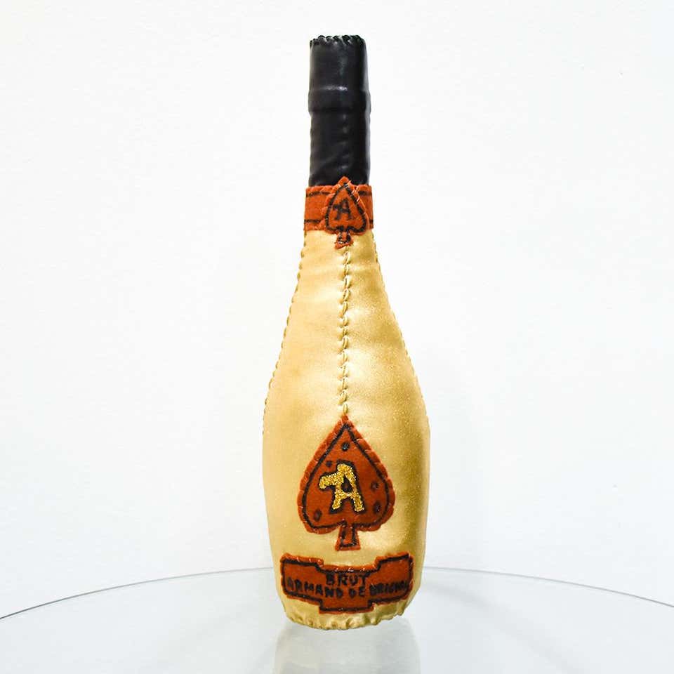 Lucy Sparrow Ace of Spades Sculpture, Contemporary Fabric Art, Signed