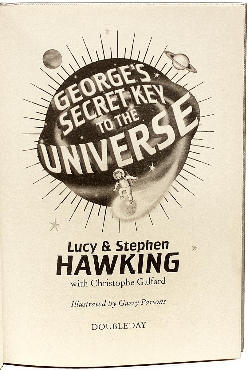 Tissu Lucy et Stephen Hawking. La clé secrète de George à l'Univers, 1ère édition, signée en vente