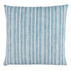 Lucy Stripe-Kissen in Indigo 22 x 22"