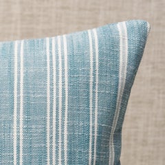Lucy Stripe Pillow in Indigo 24 x 12"