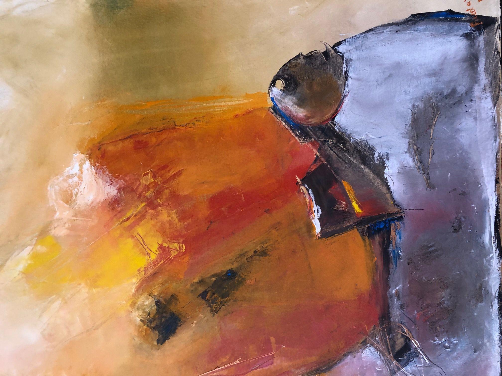 Dieses Kunstwerk von Ludmila Budanov ist  charakterisiert ihren Stil sehr deutlich. Kräftige, saftige Töne und fantastisches 