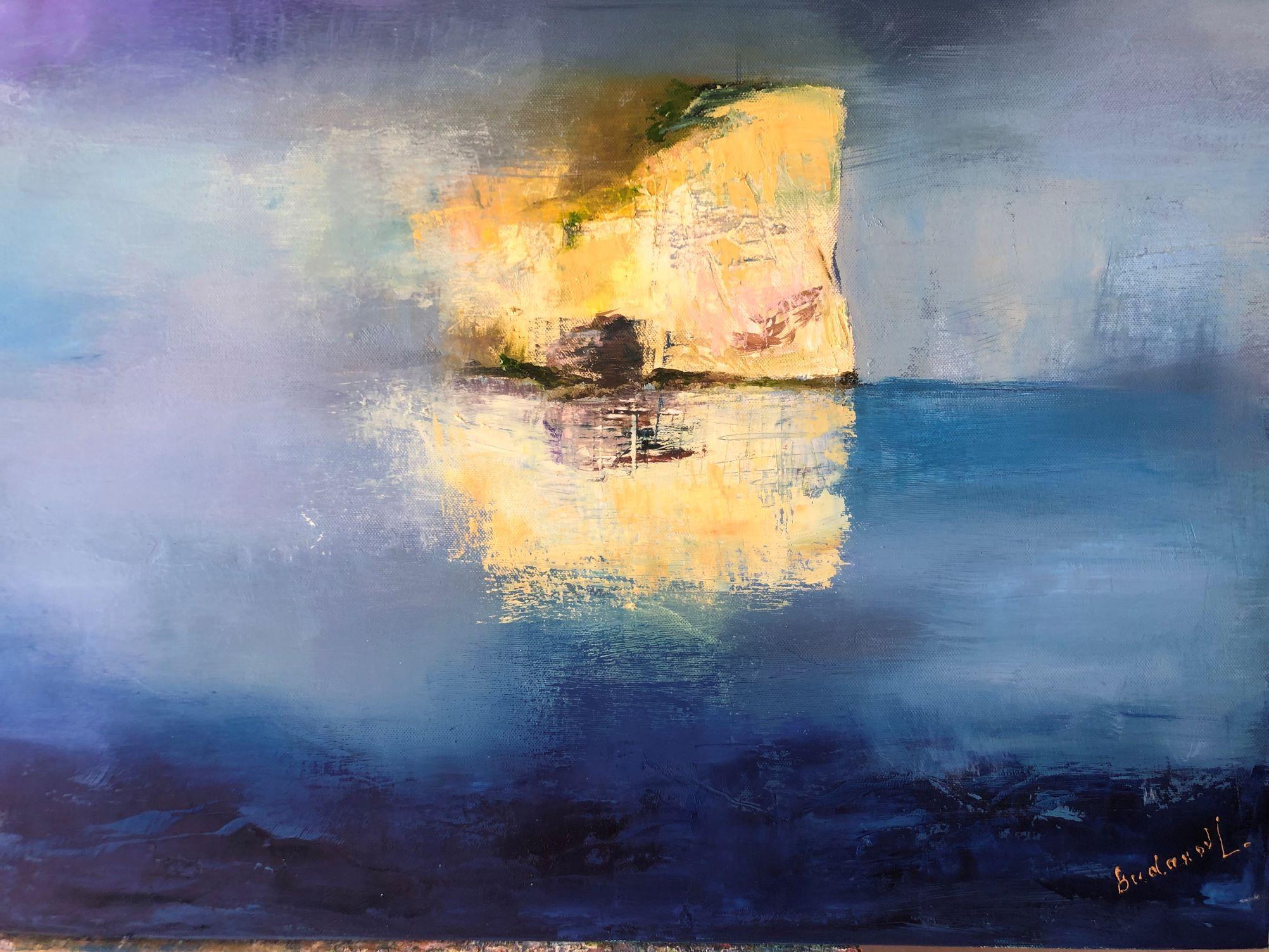 Scogliera, Pittura, Olio su tela - Painting Espressionista di Ludmila Budanov