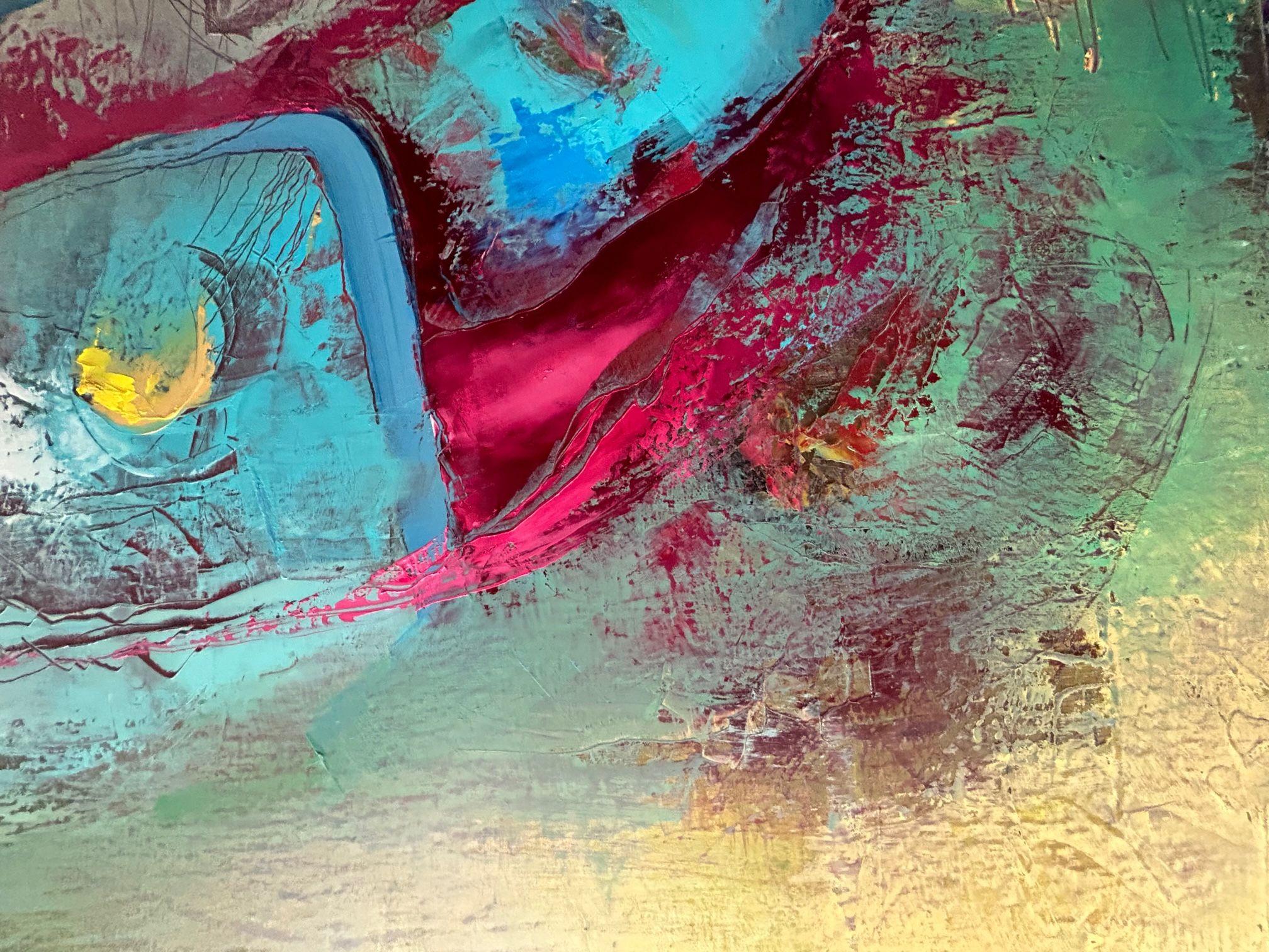 Colored rhythms, Painting, Oil on Canvas For Sale 4