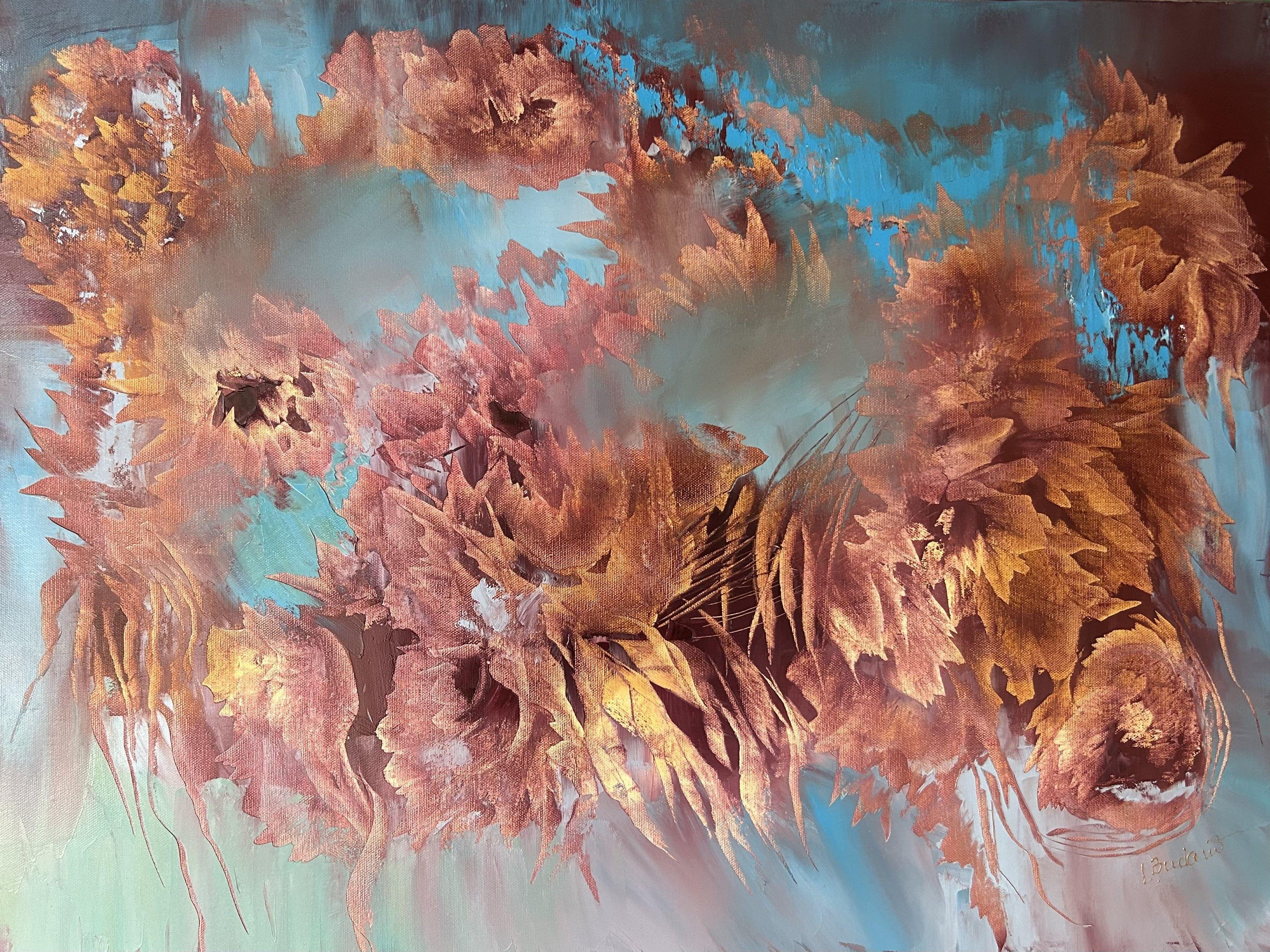 fühlt sich gut, Gemälde, Öl auf Leinwand – Painting von Ludmila Budanov