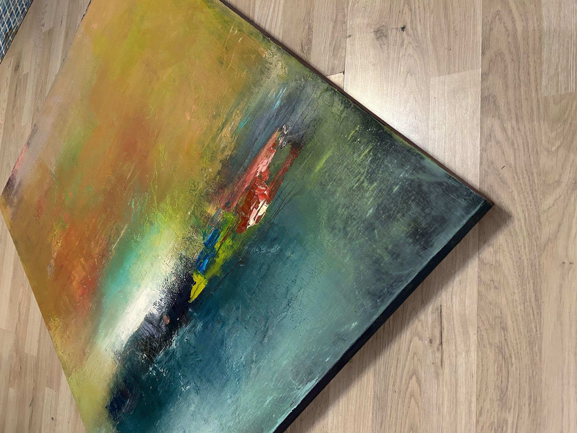 Mirage III, Gemälde, Öl auf Leinwand im Angebot 1