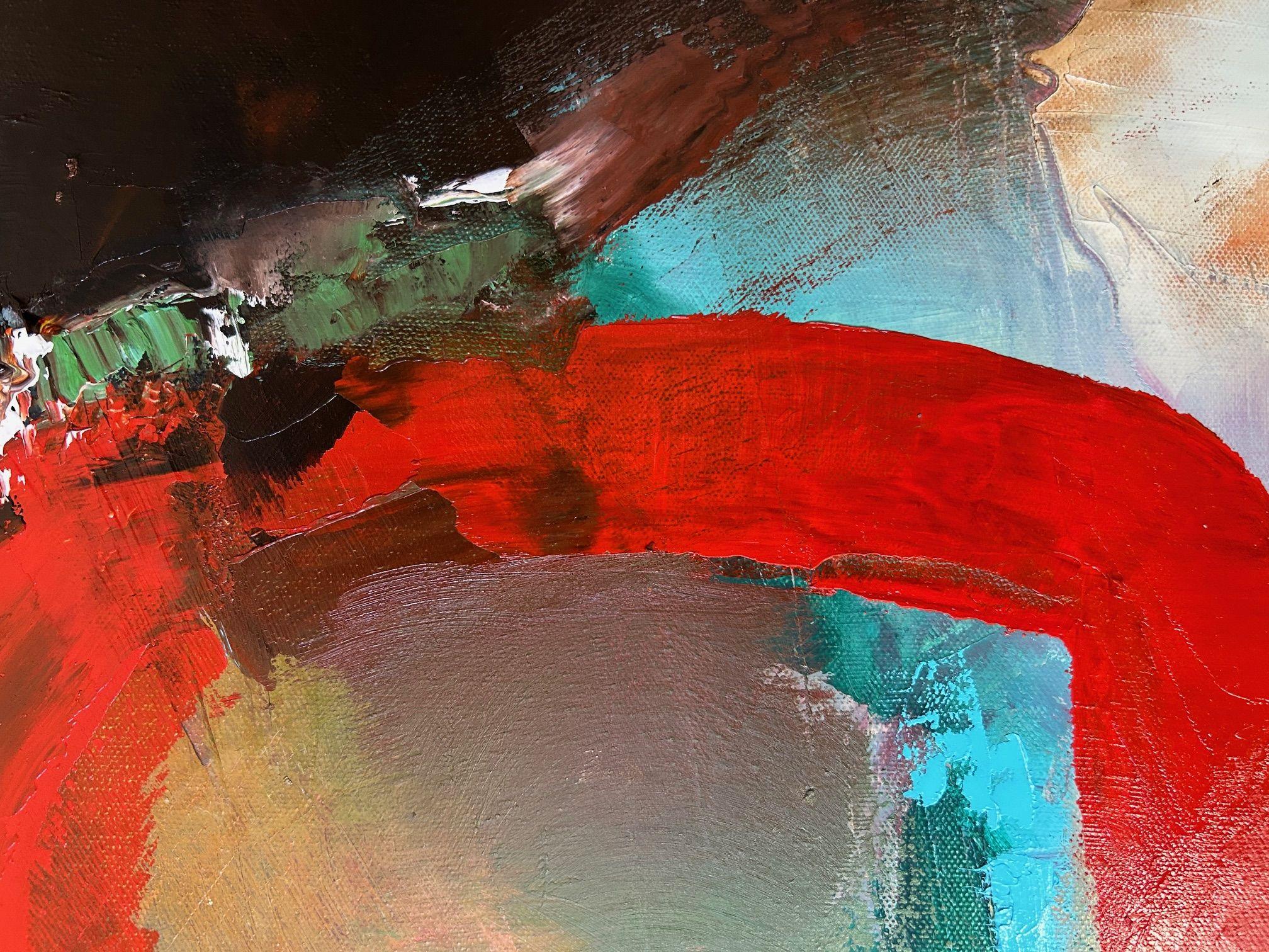Red line, Painting, Oil on Canvas For Sale 1