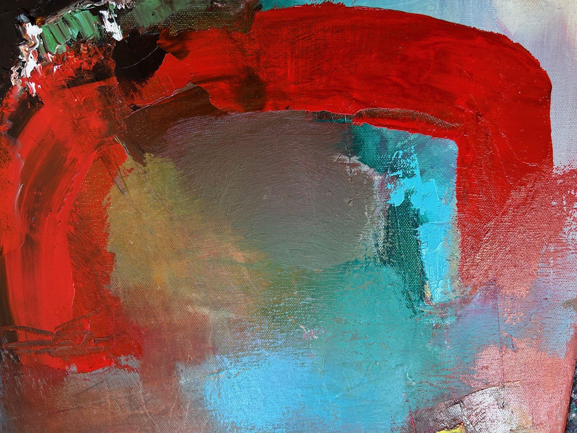 Red line, Painting, Oil on Canvas For Sale 3