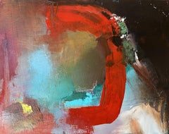 Linea rossa, Pittura, Olio su tela