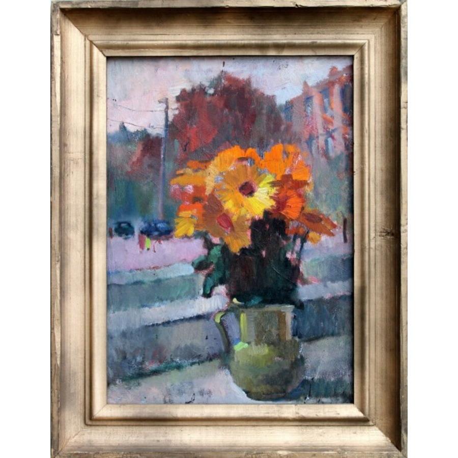 Autunno. 2011, olio su cartone, 48x35 cm - Painting di Ludmila Perec