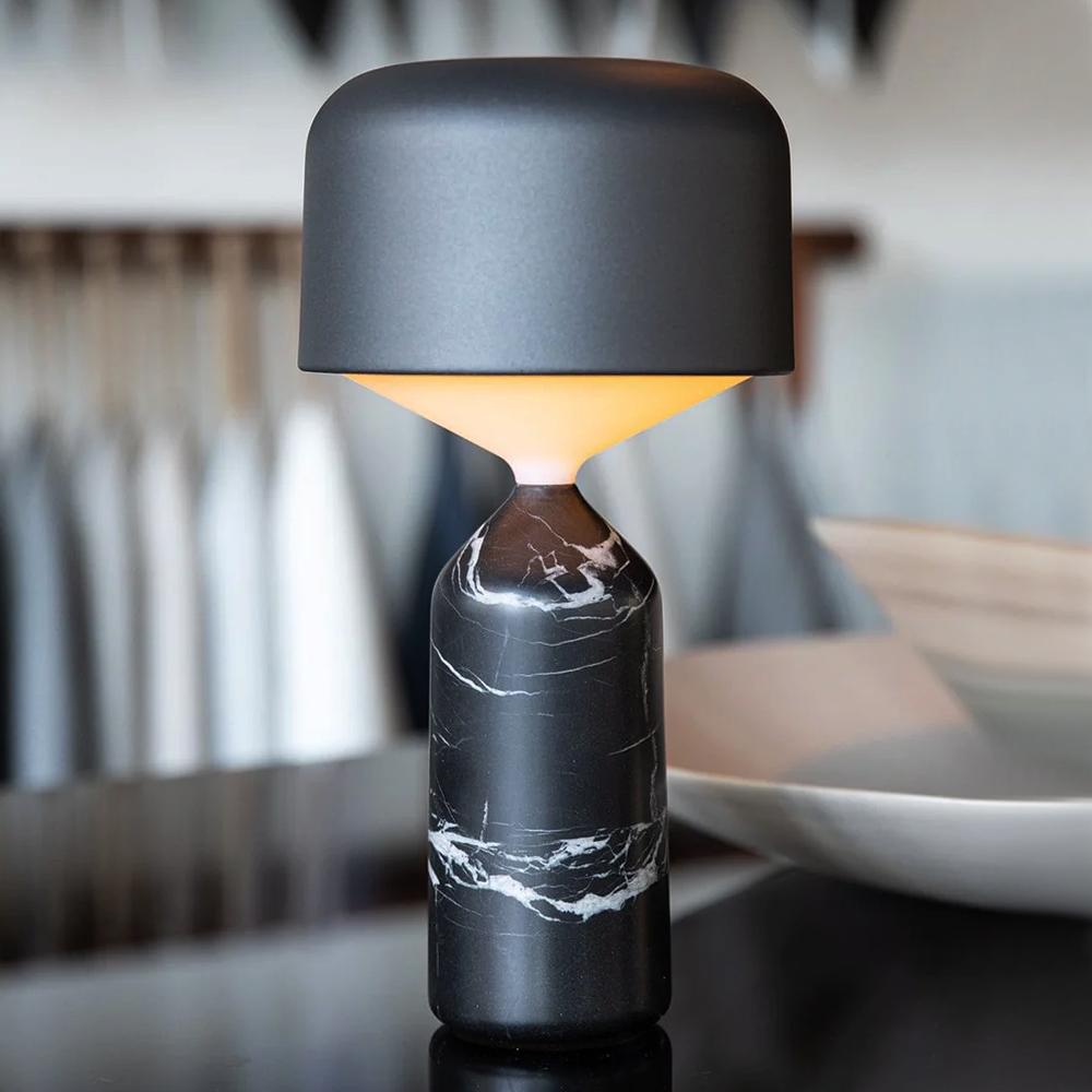 Polished Ludo Black Outdoor Table Lamp For Sale