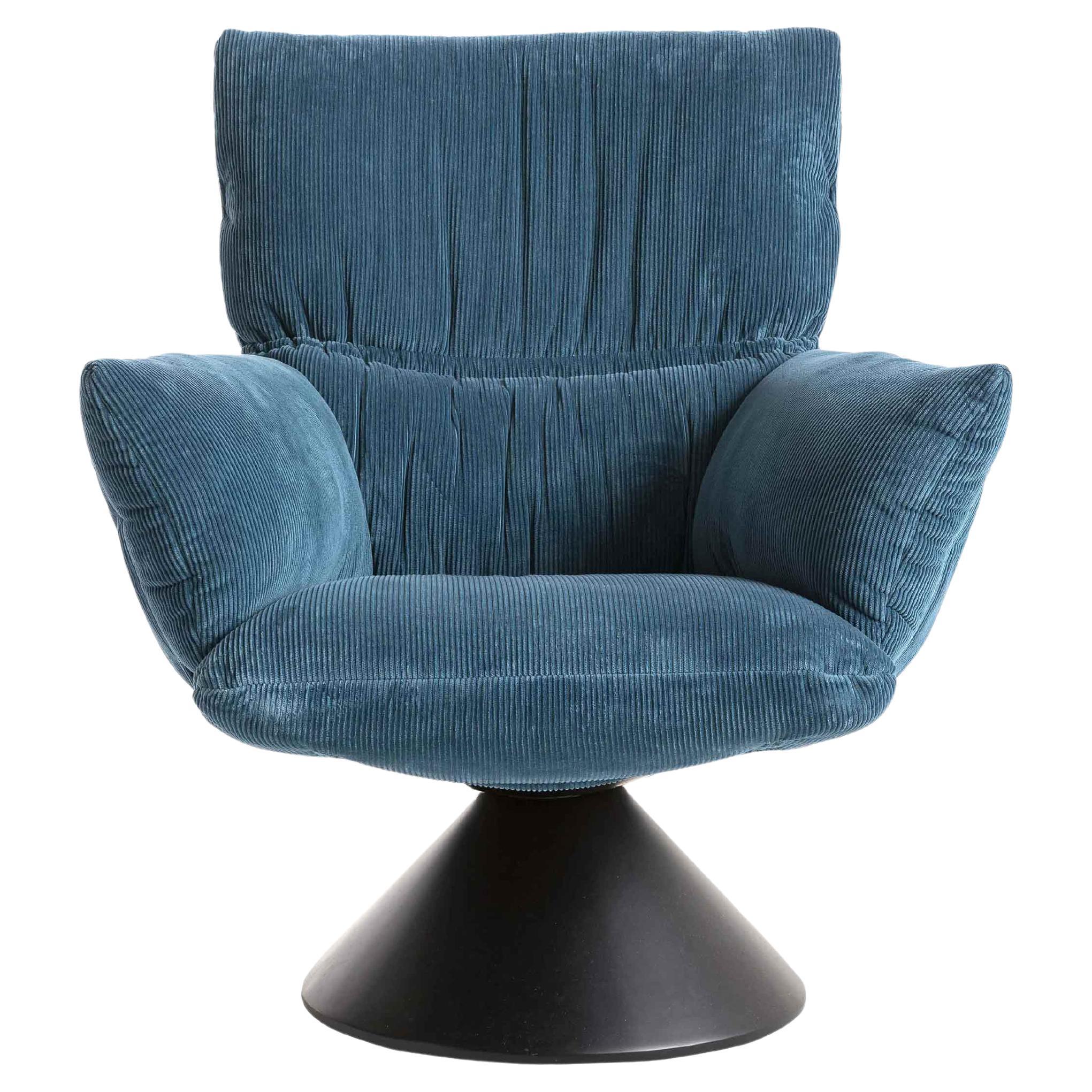 Lud'o Lounge Armchair with conical base by Patricia Urquiola for Cappellini
