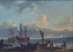 Dutch school Marine painting children Circle BAKHUIZEN classical boats