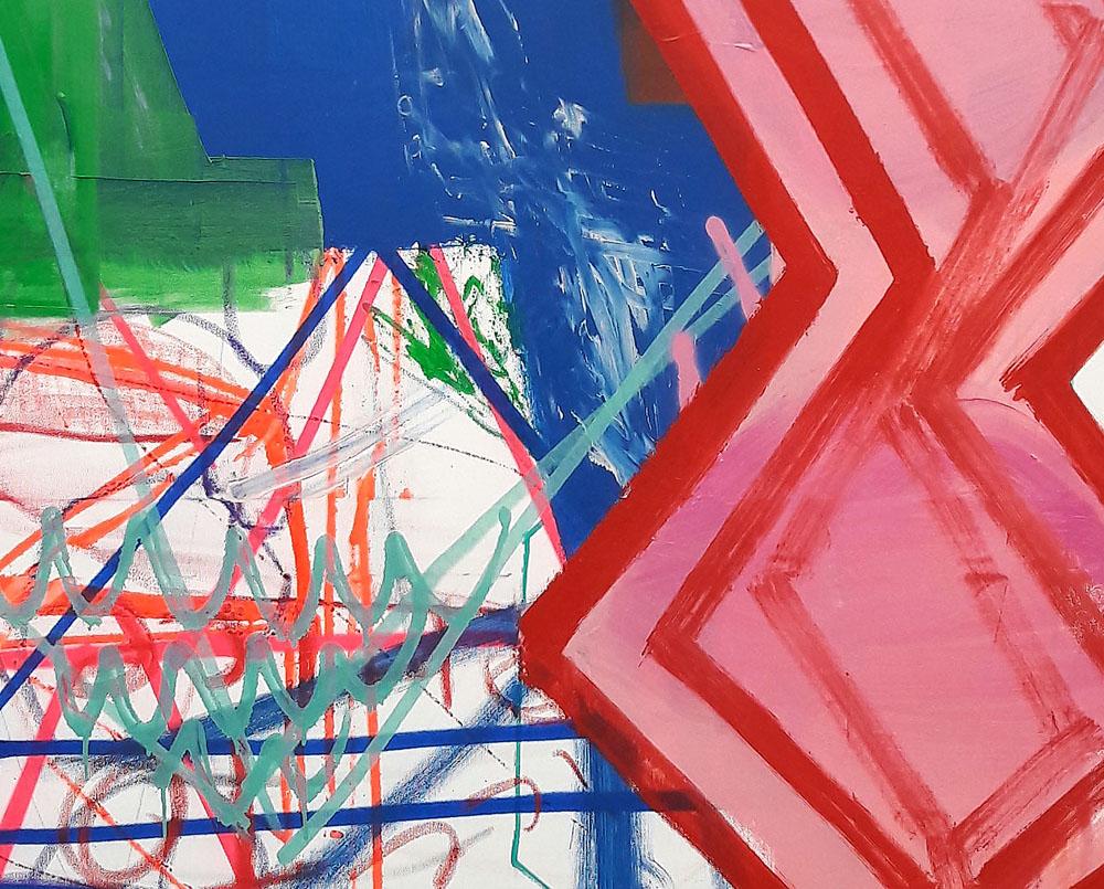 La droga in me (Pittura astratta) - Painting Astratto di Ludovic Dervillez