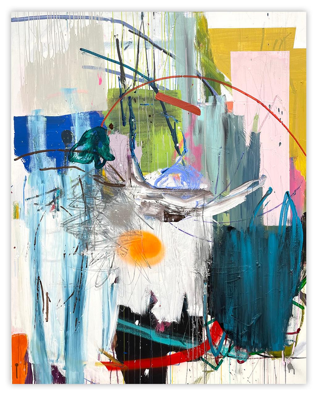 First Class Travel (Abstract Painting)
Mixed Media on Canvas — Unframed.

Ludovic Dervillez is a French abstract painter. His work explores the amalgamation of spontaneity, materiality, and emotion through a visual display of color and dynamic