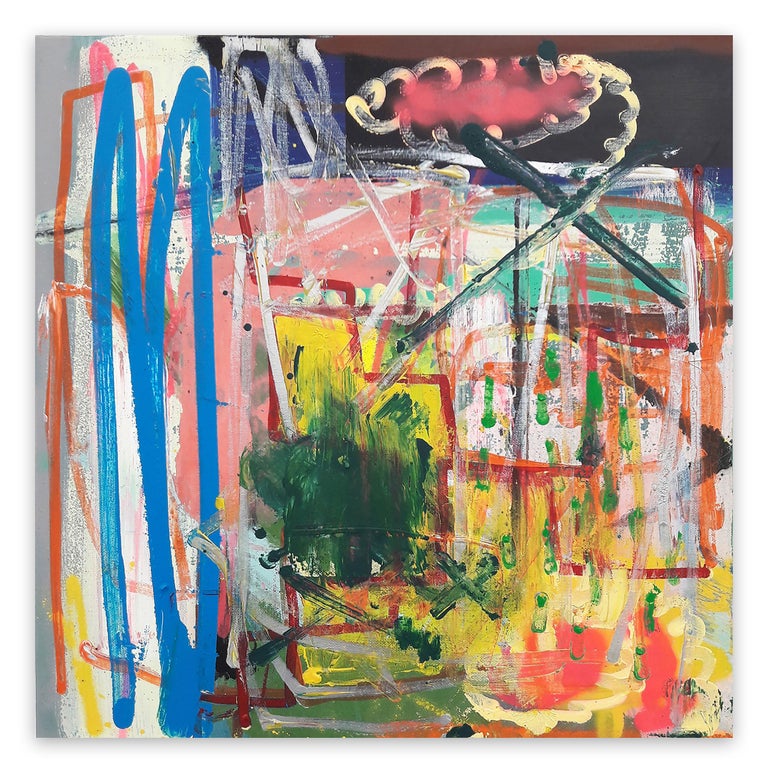 Ludovic Dervillez Red cloud (Abstract Painting) For Sale at 1stDibs