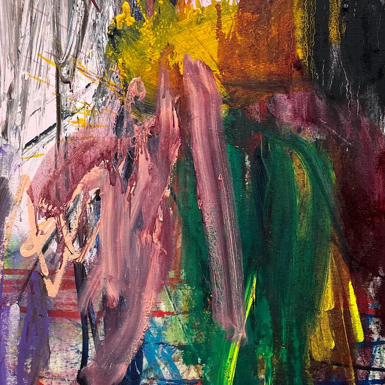 Senza titolo 76 (Pittura astratta) - Painting Astratto di Ludovic Dervillez