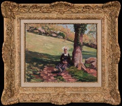 Bretonne sous un Arbre von LUDOVIC RODO PISSARRO – Postimpressionistisches Gemälde