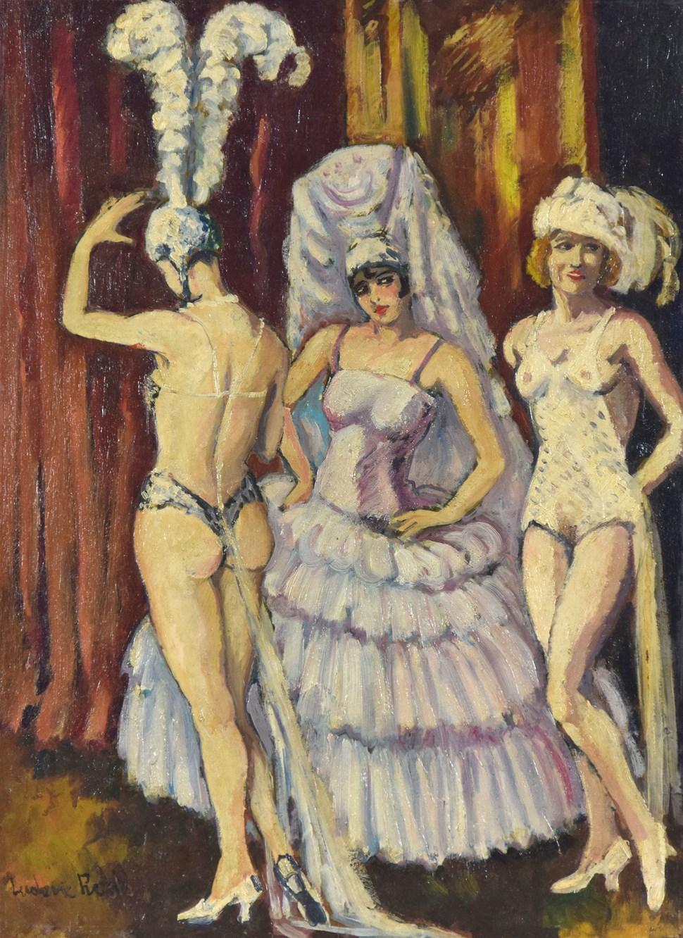 Cabaret Dancers, Oil on canvas by Ludovic-Rodo Pissarro