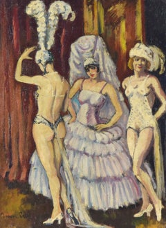 Cabaret Dancers, Oil on canvas by Ludovic-Rodo Pissarro