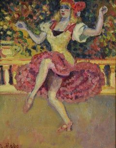Danseuse au tabarin by Ludovic-Rodo Pissarro - Painting of a woman dancing