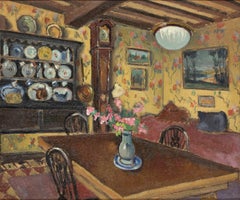 Intérieur au vesselier by Ludovic-Rodo Pissarro - Oil interior painting