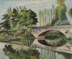 Le pont de Normandie by Ludovic-Rodo Pissarro - Landscape painting
