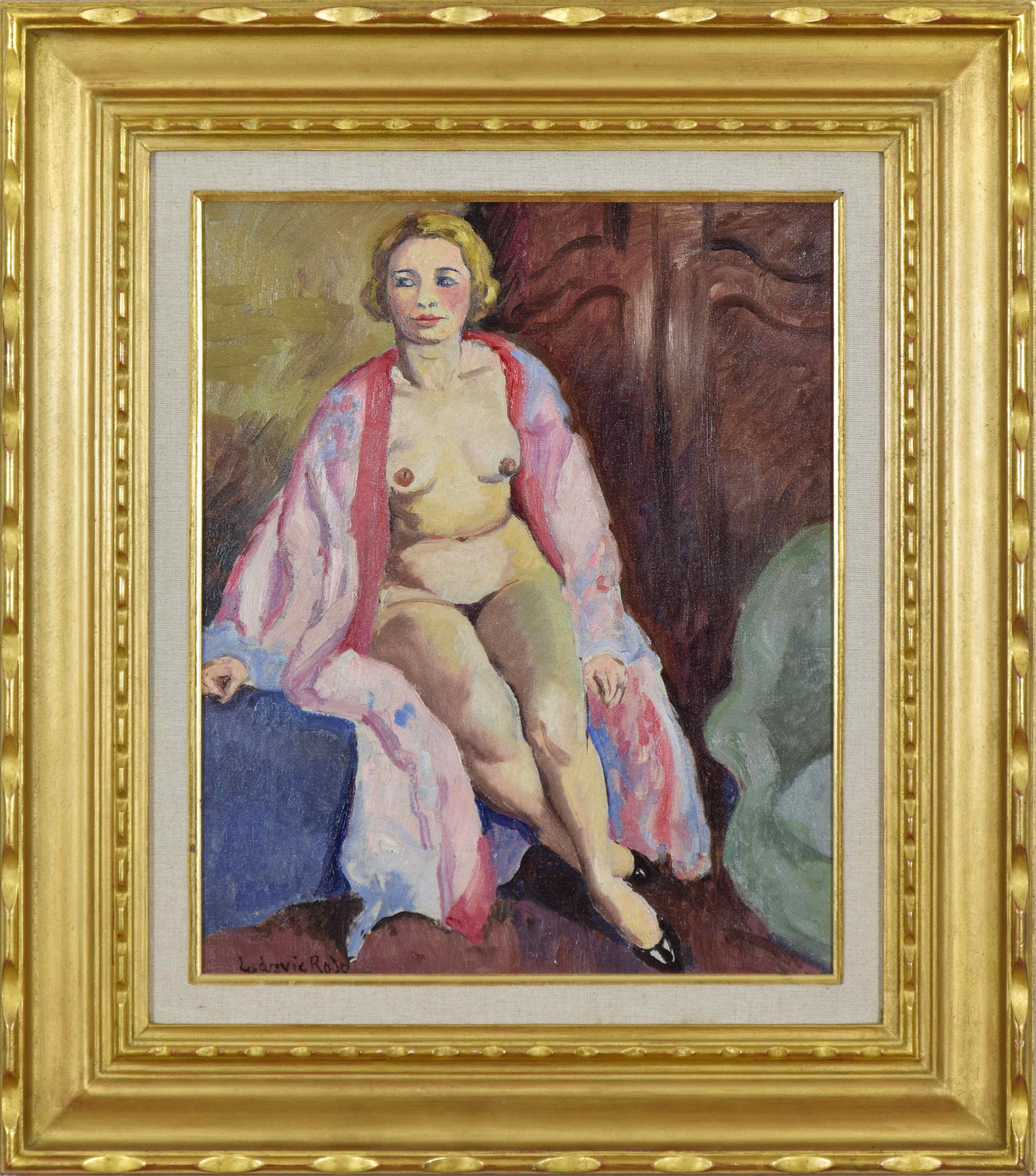 Nu Assise by Ludovic-Rodo Pissarro - Nude painting For Sale 1