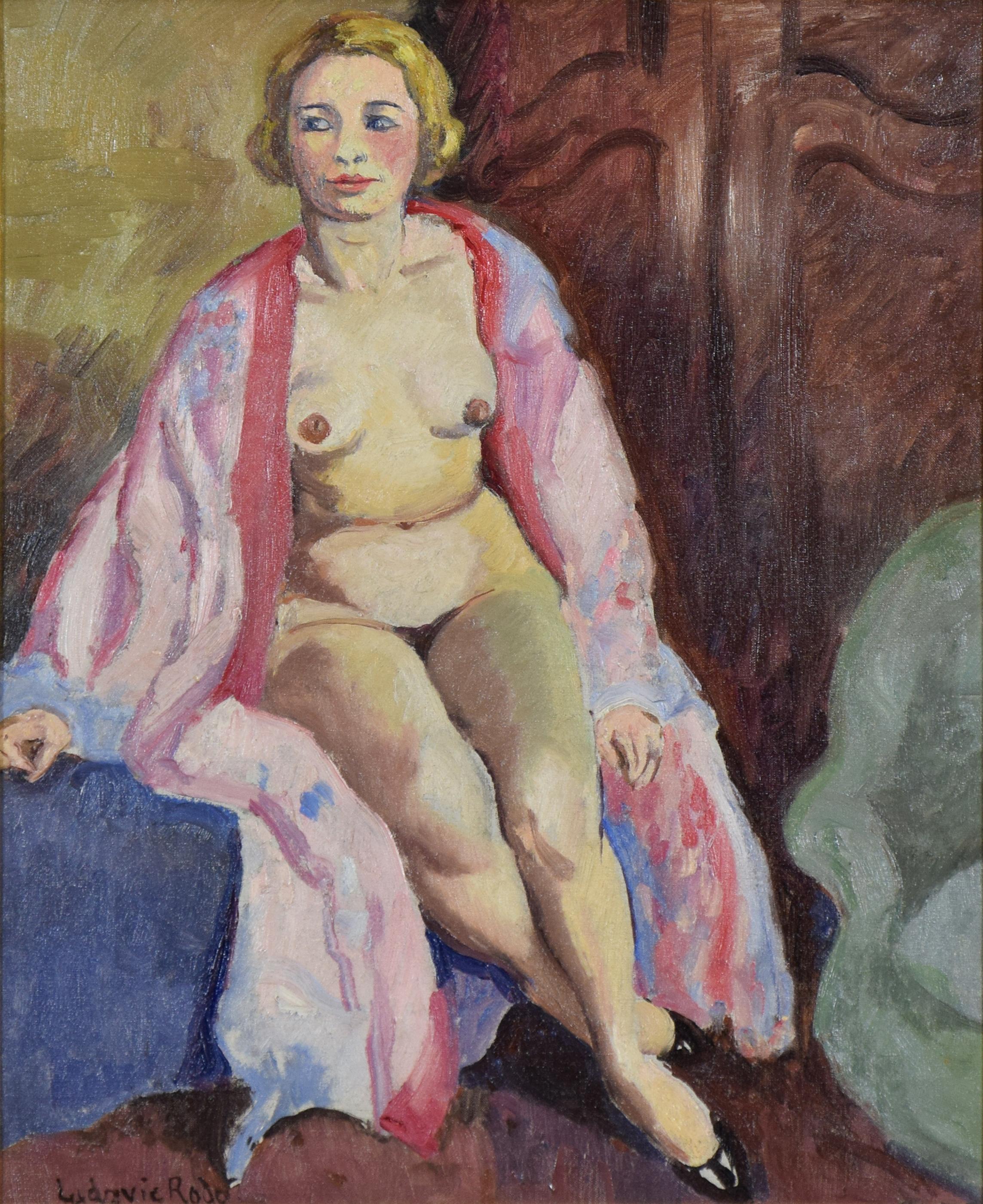 Nu Assise von Ludovic-Rodo Pissarro – Aktgemälde