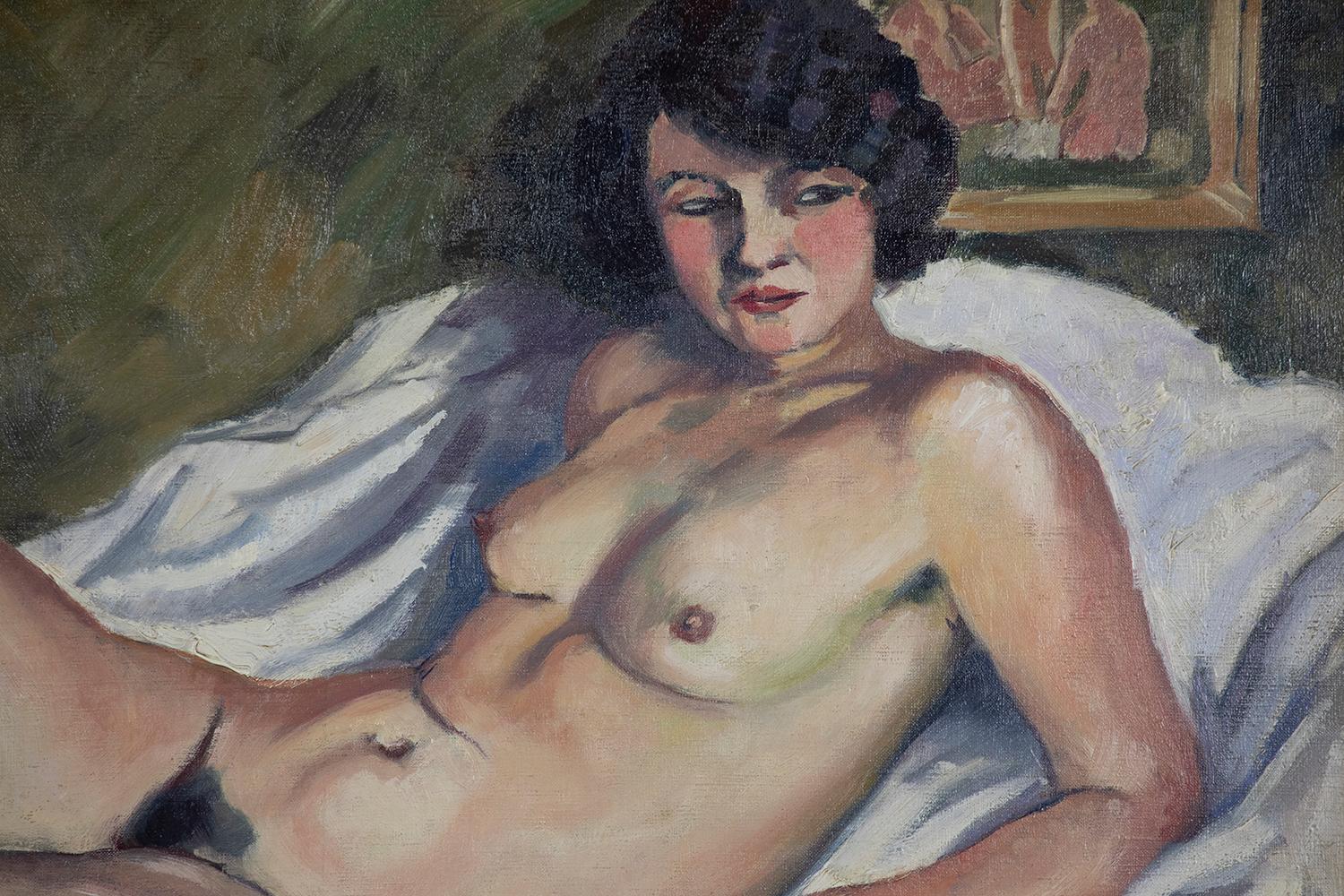 Nudefarbenes Ölgemälde von Ludovic Rodo Pissarro mit dem Titel 