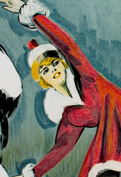 "7Eme Bal de l'AAAA Skater, " Original Lithograph Poster by Ludovic Rodo Pissarr