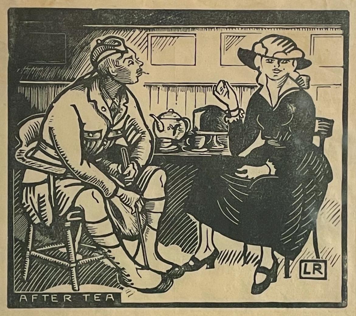 After Tea by Ludovic-Rodo Pissarro (1878-1952)
Wood engraving
12 x 13.2 cm (4 ³/₄ x 5 ¹/₄ inches)
Initialled and titled in the plate
Executed circa 1917

Artist biography
Ludovic-Rodolphe Pissarro, born in Paris in 1878, was Camille Pissarro’s
