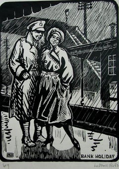 Bank Holiday by Ludovic-Rodo Pissarro - Wood engraving