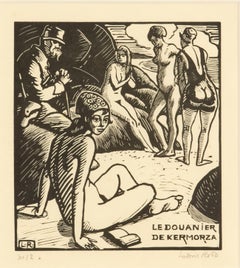 Le Douanier de Kermorza by Ludovic-Rodo Pissarro - Wood engraving