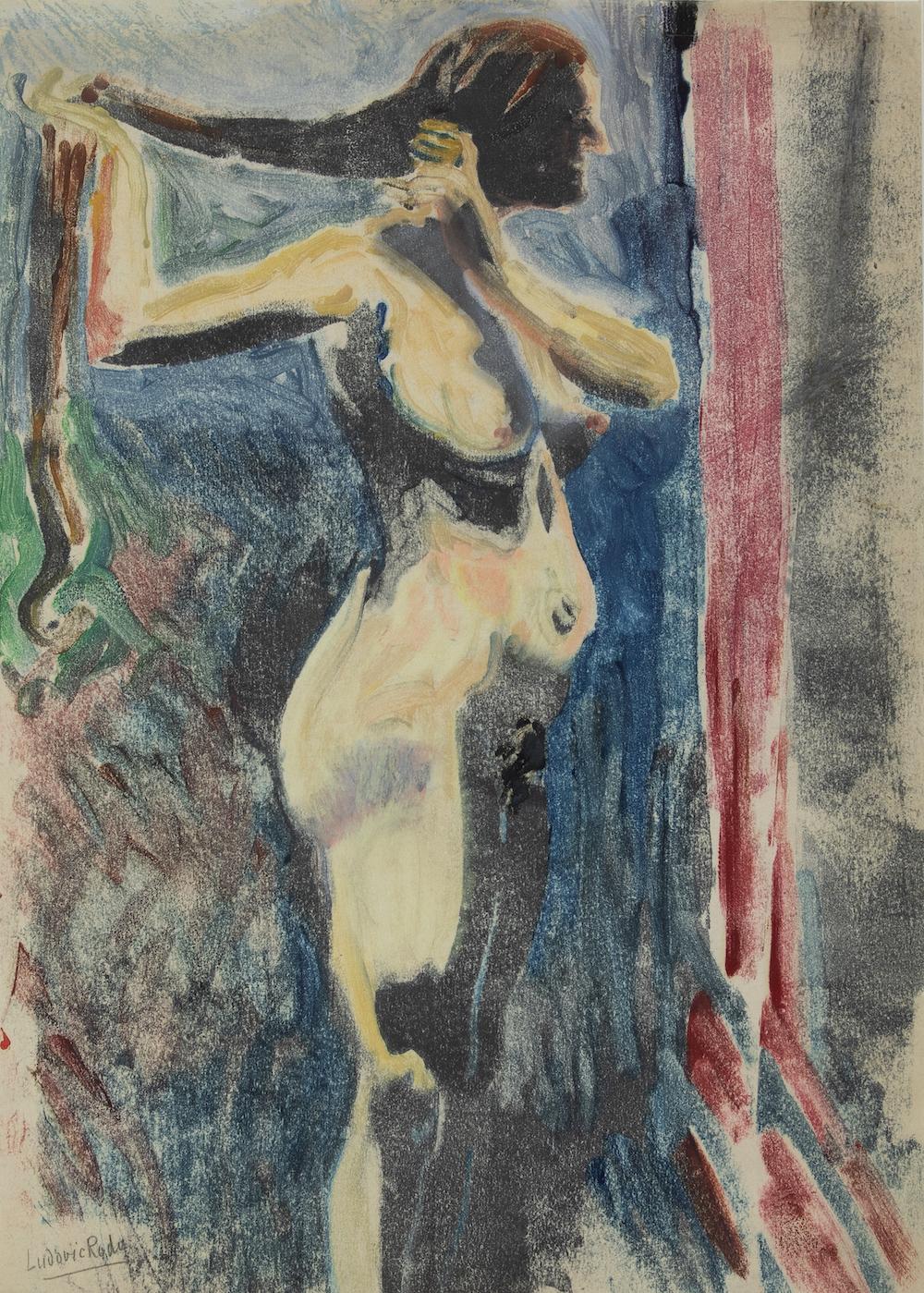*UK BUYERS WILL PAY AN ADDITIONAL 20% VAT ON TOP OF THE ABOVE PRICE

Nude by Ludovic-Rodo Pissarro (1878-1952)
Monotype
63.5 x 46 cm (25 x 18 ⅛ inches)
Signed lower left, Ludovic Rodo

Female nudes are often considered amongst the most collectible