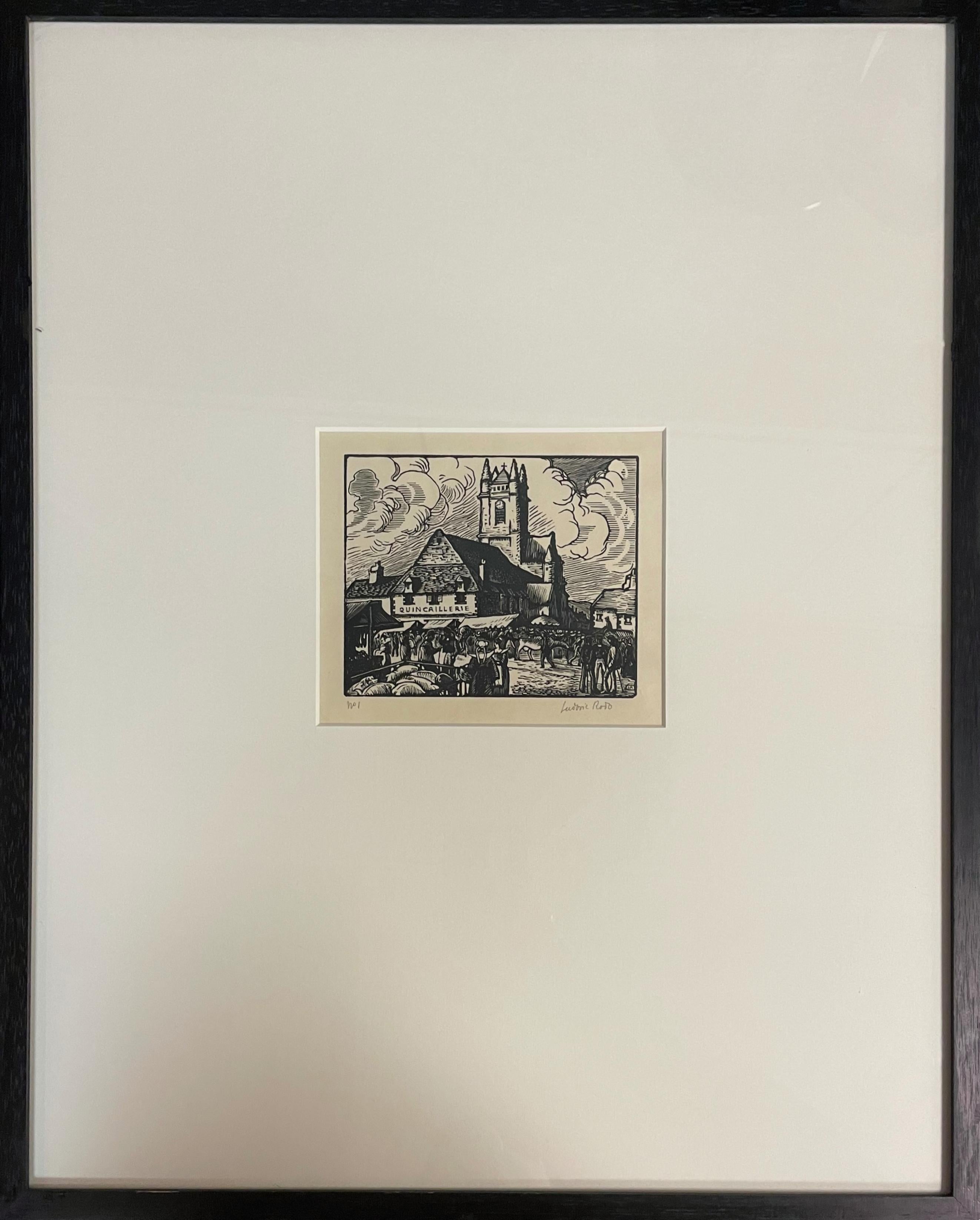 Quincaillerie by Ludovic-Rodo Pissarro - Wood engraving For Sale 1