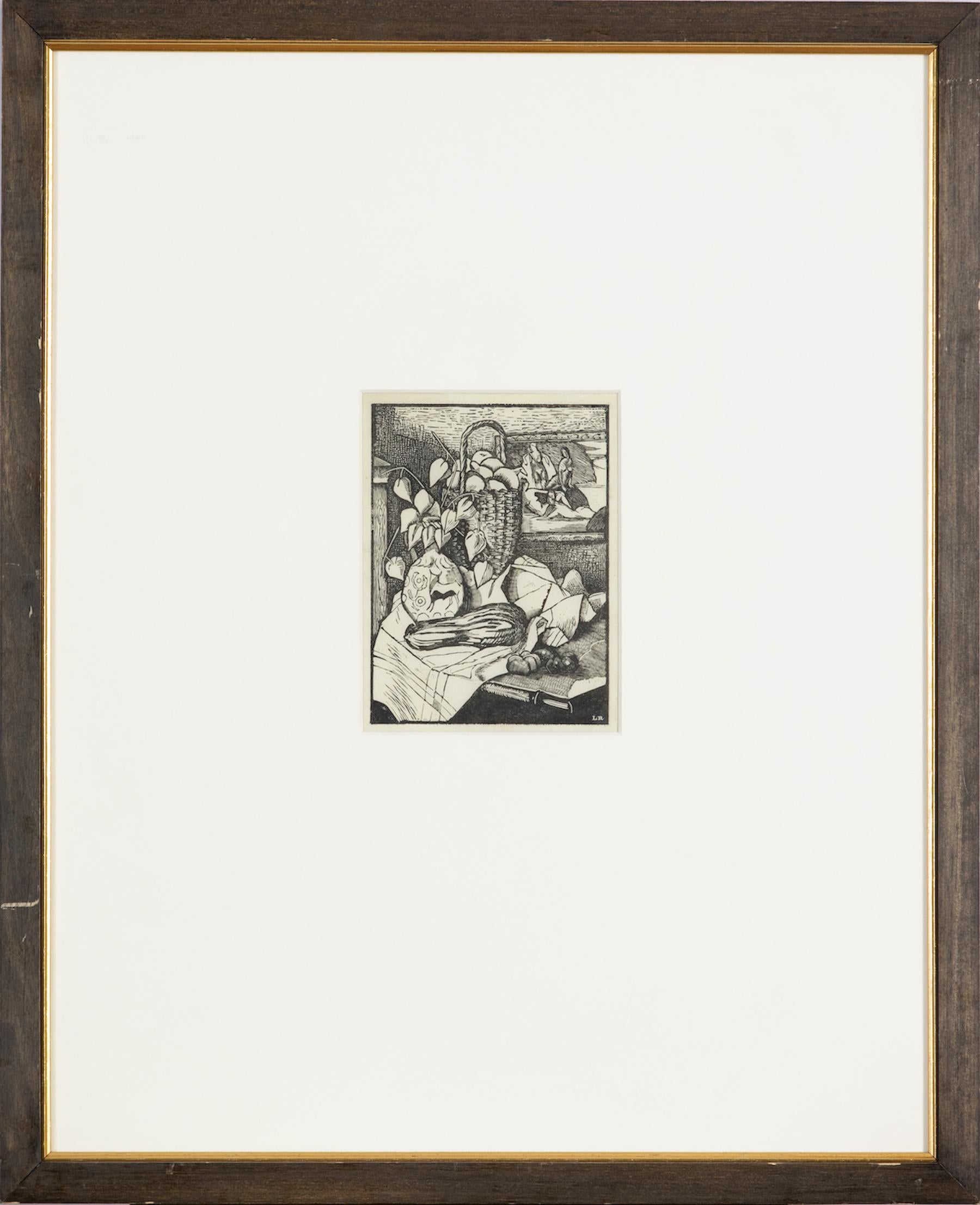 Still Life by Ludovic-Rodo Pissarro (1878-1952)
Wood engraving
14.5 x 10.8 cm (5 ³/₄ x 4 ¹/₄ inches)
Initialed LR in the plate

Exhibition
Fort Lauderdale, Museum of Art, Camille Pissarro and his Descendants, January-April 2000, no.148
London, Stern